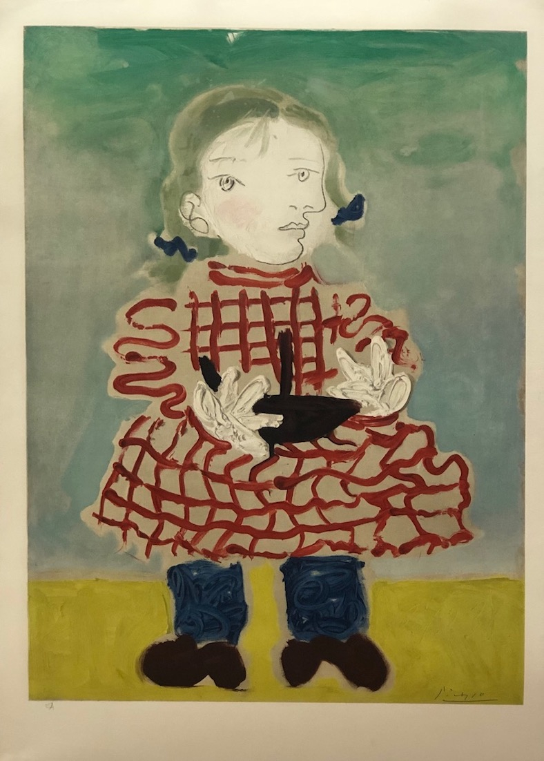 Maya au tablier a carreaux